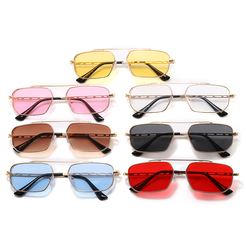 Damen modische Sonnenbrille im modernen Hexagon-Design Brehn