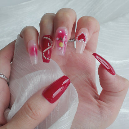 Schmetterlings-verzierte Press-On Nagelset