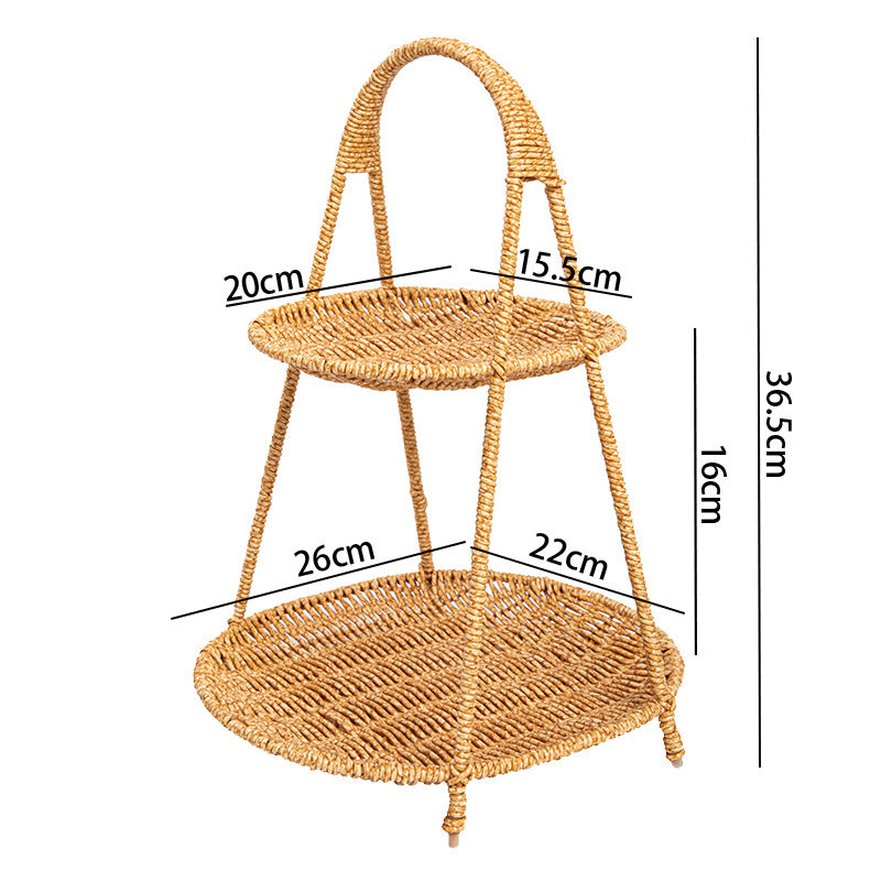 Damen Handgefertigter Aufbewahrungskorb mit rundem Design Brehn