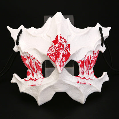 Halbgesichtsmaske mit fletschenden Vampirzähnen und verstellbarem Gummiband