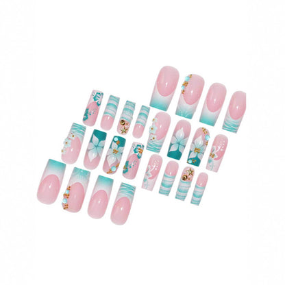 Luxuriöse Floral Art Nagelverstärkungen Brehn