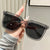 Damen oversized Sonnenbrille mit mattem Rahmen Brehn