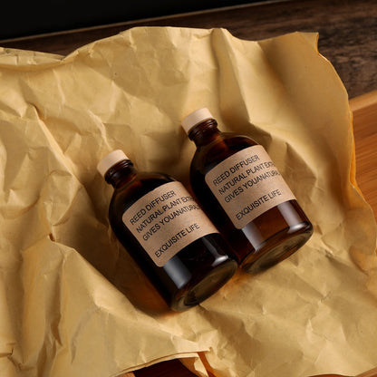 Reed Diffuser Glasflasche Raumduftset mit natürlichen Pflanzenextrakten