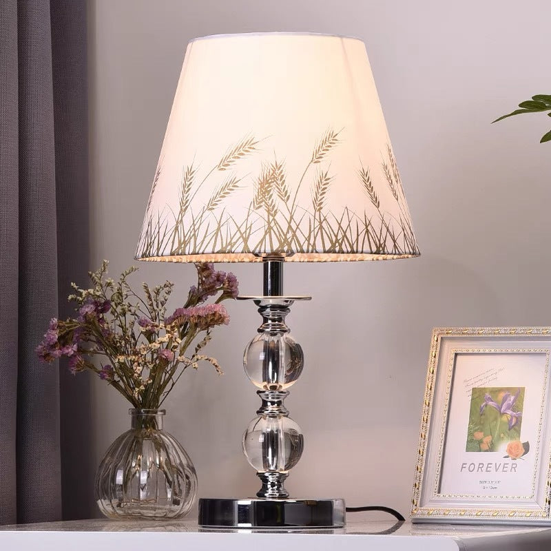 Kristallglasfuß-Tischlampe