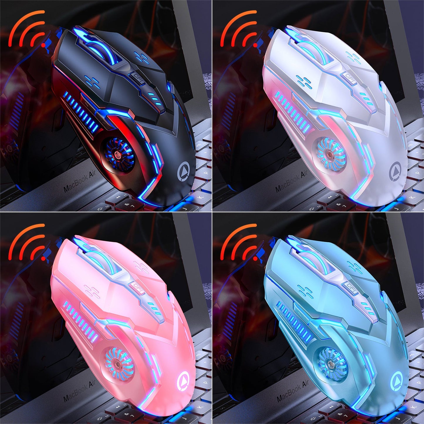 Drahtlose Gaming-Maus mit RGB-Beleuchtung Brehn