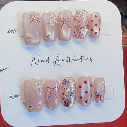 Dekorative Press-On Nagelkunst Brehn
