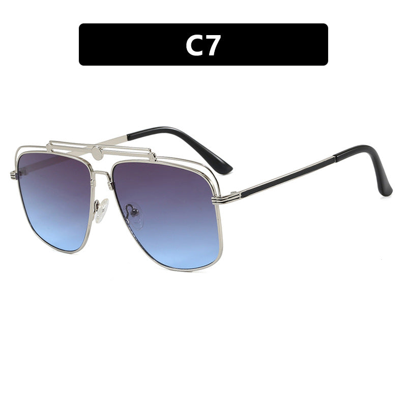 Damen elegante quadratische Sonnenbrille mit goldenen Akzenten Brehn