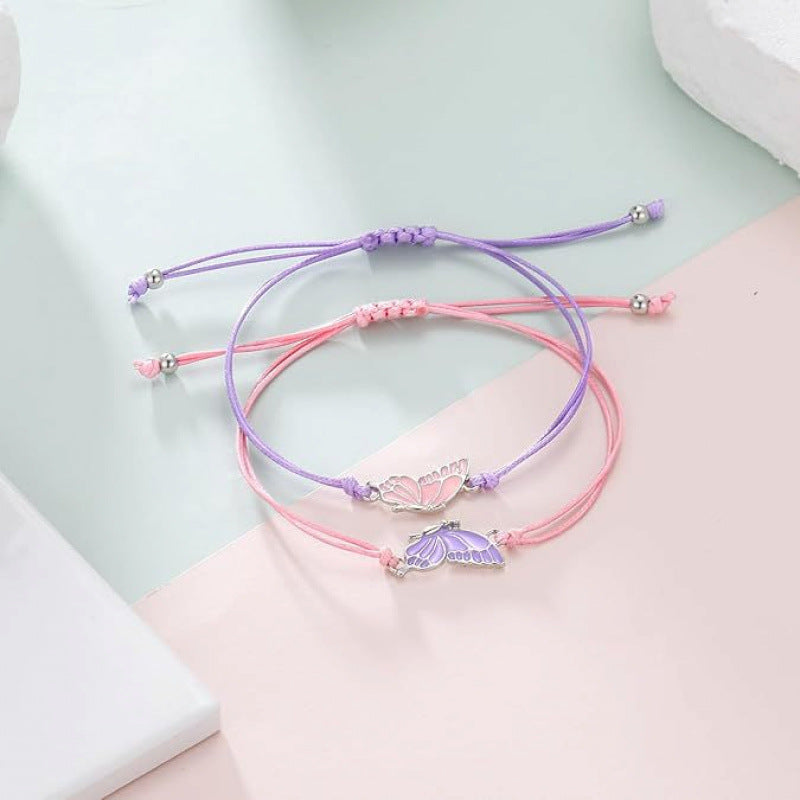 Butterfly Charm Halskette und Armband Set Brehn