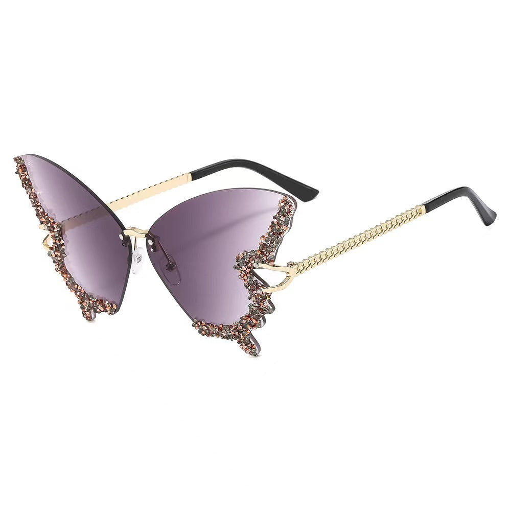 Damen extravagante Flügel-Sonnenbrille Brehn