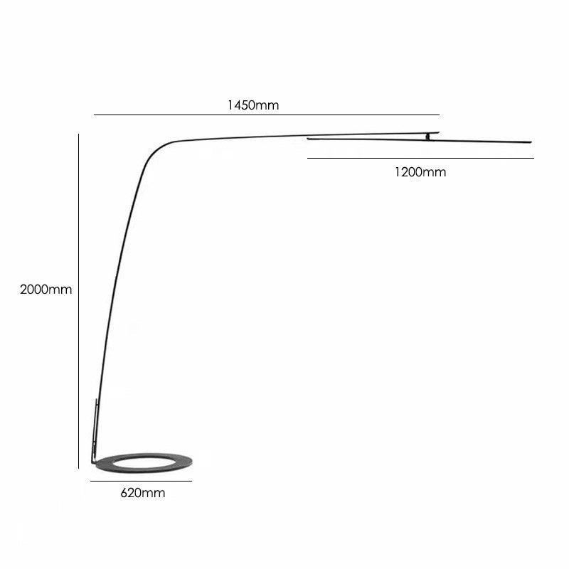 Geformte LED Stehlampe mit einstellbarer Helligkeit
