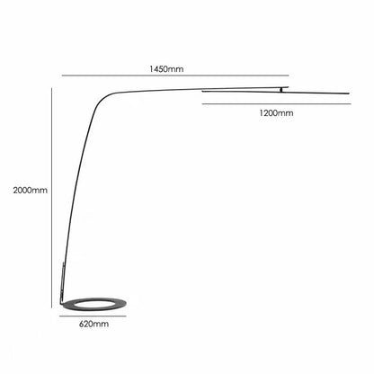 Geformte LED Stehlampe mit einstellbarer Helligkeit