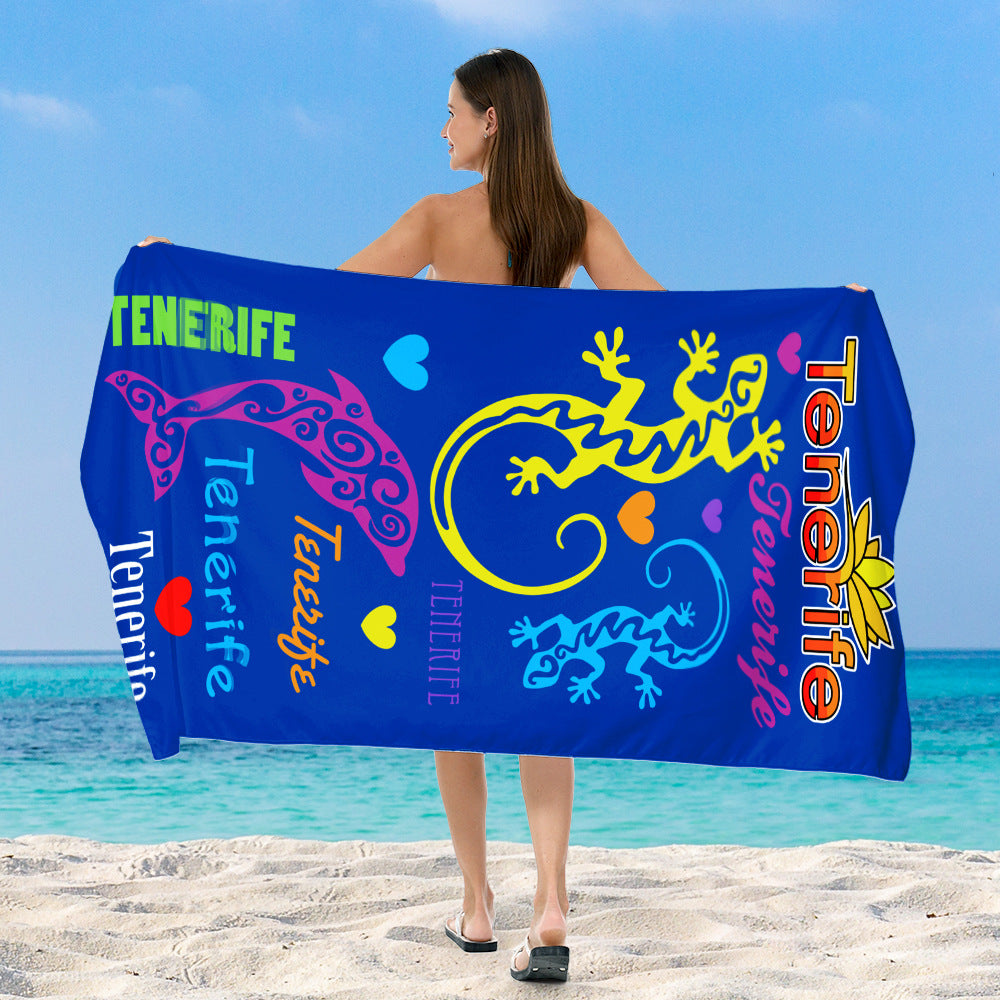 Strandtuch mit lebhaftem, buntem Tiermotiv Brehn