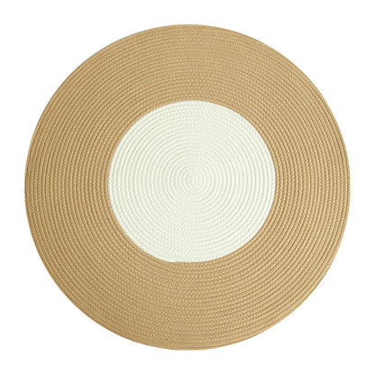 Runde Jute-Teppich mit Fransen Brehn