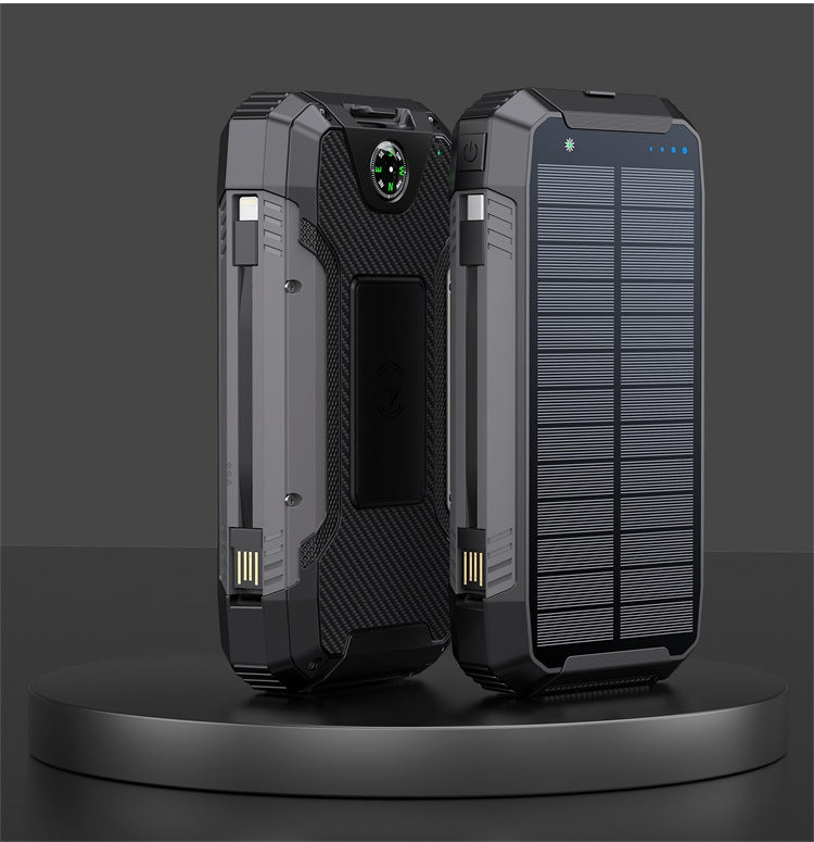 Robuste Solar Powerbank mit Integriertem Kompass und LED-Beleuchtung Brehn