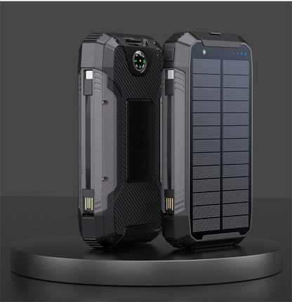 Robuste Solar Powerbank mit Integriertem Kompass und LED-Beleuchtung Brehn