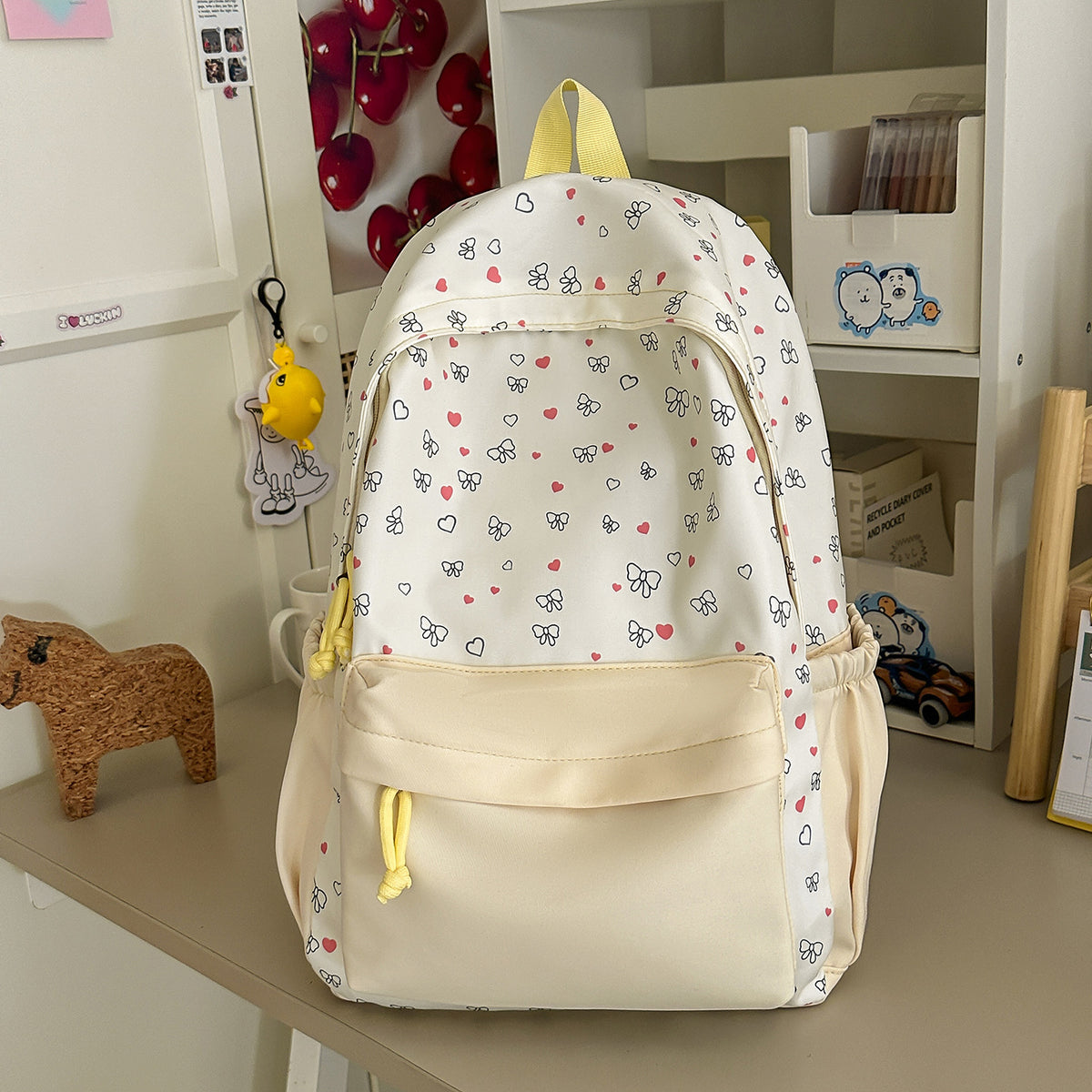 Stylischer Herz-gedruckter Rucksack Brehn