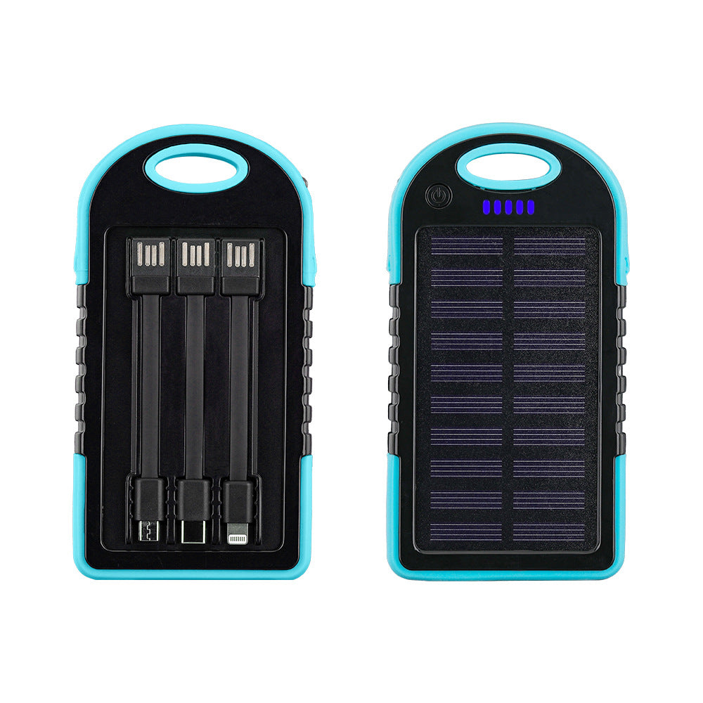 Tragbare Solar-Powerbank mit Integriertem Kabelmanagement und Schneller Ladefunktion Brehn
