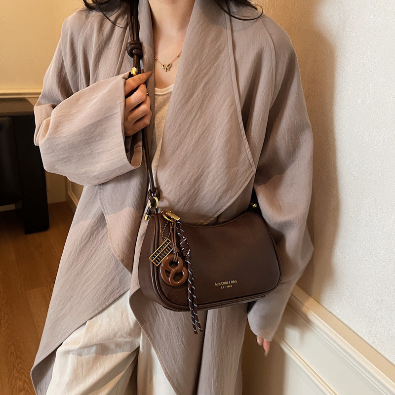 Chic Leder Schultertasche Brehn