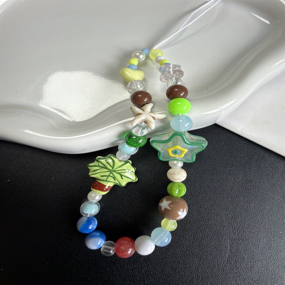 Handgemachter, von der Natur inspirierter, beaded Brillenhalter Brehn