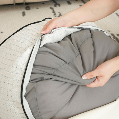 Runde Bodensitzpouf mit EPP-Schaumperlenfüllung und abnehmbarem Reißverschluss Brehn
