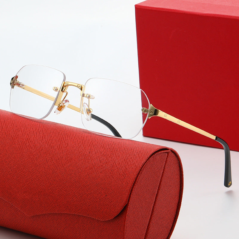 Damen elegante modische Sonnenbrille mit hochwertigem Metallrahmen Brehn