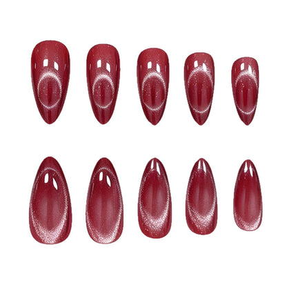 Glänzende mandelförmige Gel-Nagelvergrößerungen Brehn