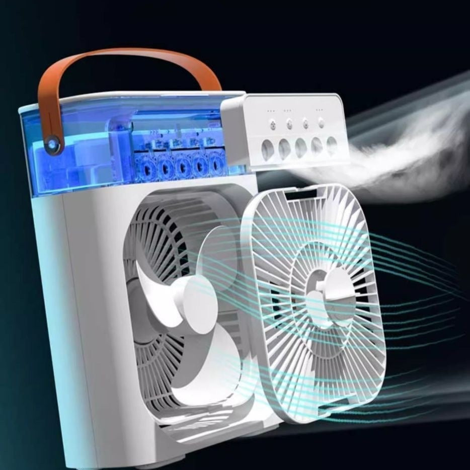 Unisex nan tragbarer Luftkühler und Ventilator mit Wassertank und Nebelfunktion sowie Ledertragegriff Brehn