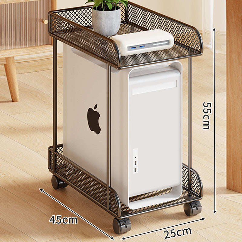 Rolling Mesh CPU Tower Stand mit verriegelbaren Rollen