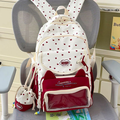 Trendy Katzenohr Design Rucksack
