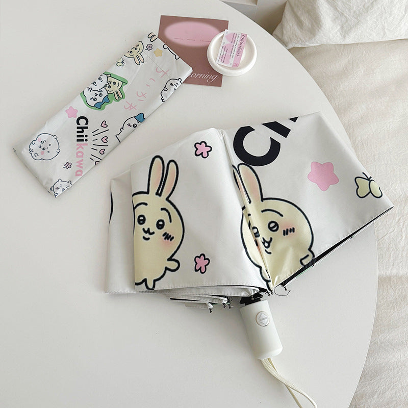 Damen Faltbarer Regenschirm mit niedlichen Cartoon-Motiven Brehn