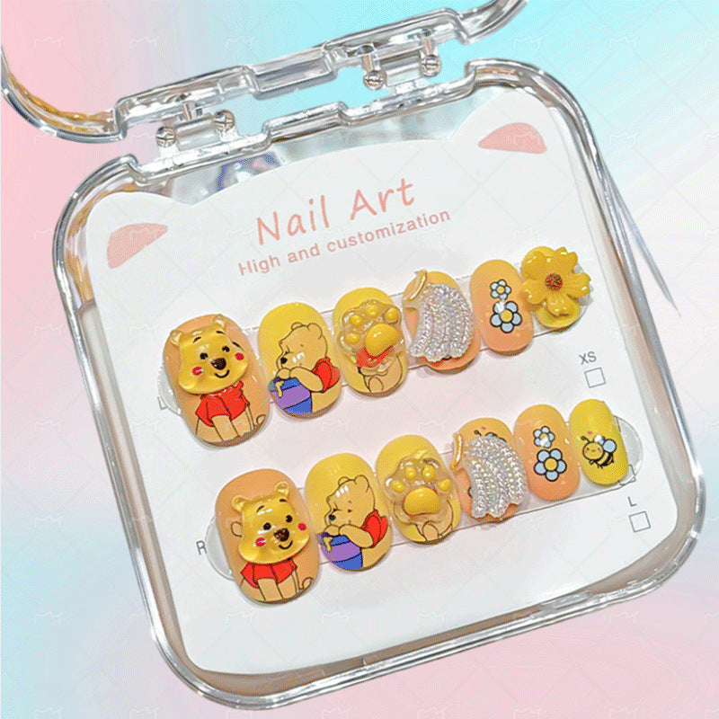 Benutzerdefiniertes cartoon-inspiriertes press-on Nagelkunst-Set Brehn