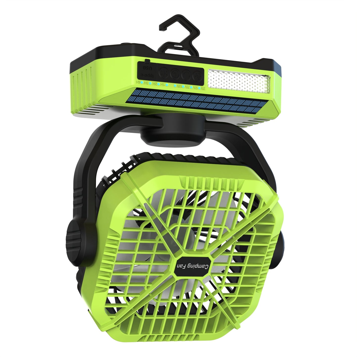 Unisex tragbarer Campinglüfter mit Solar- und USB-Ladefunktion Brehn