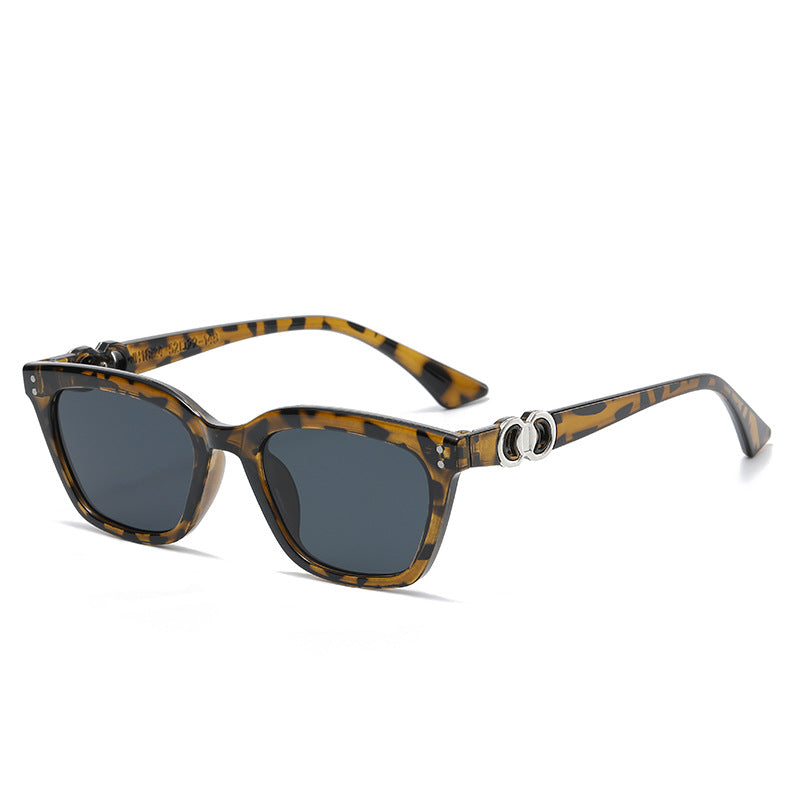 Damen Elegante und modische Sonnenbrille mit dekorativem Metallrahmen Brehn