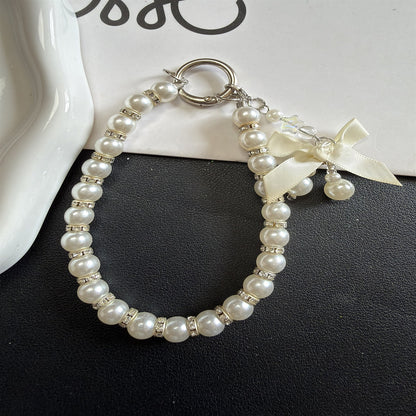 Elegante Perlen Charm Schlüsselanhänger Brehn