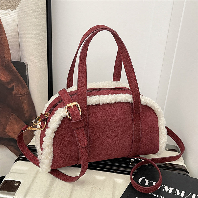 WoCozy Plüschtextur Handtasche Brehn