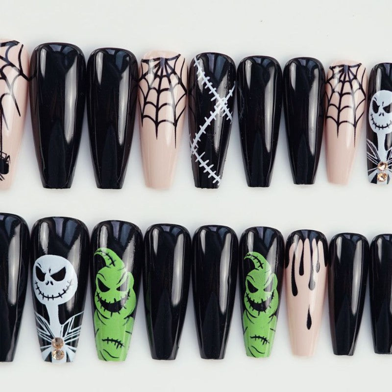 Themen-Halloween-Press-On-Nagelkunst-Set Brehn