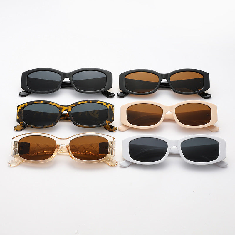 Damen moderne Sonnenbrille mit einzigartigem goldenem Rahmen Brehn