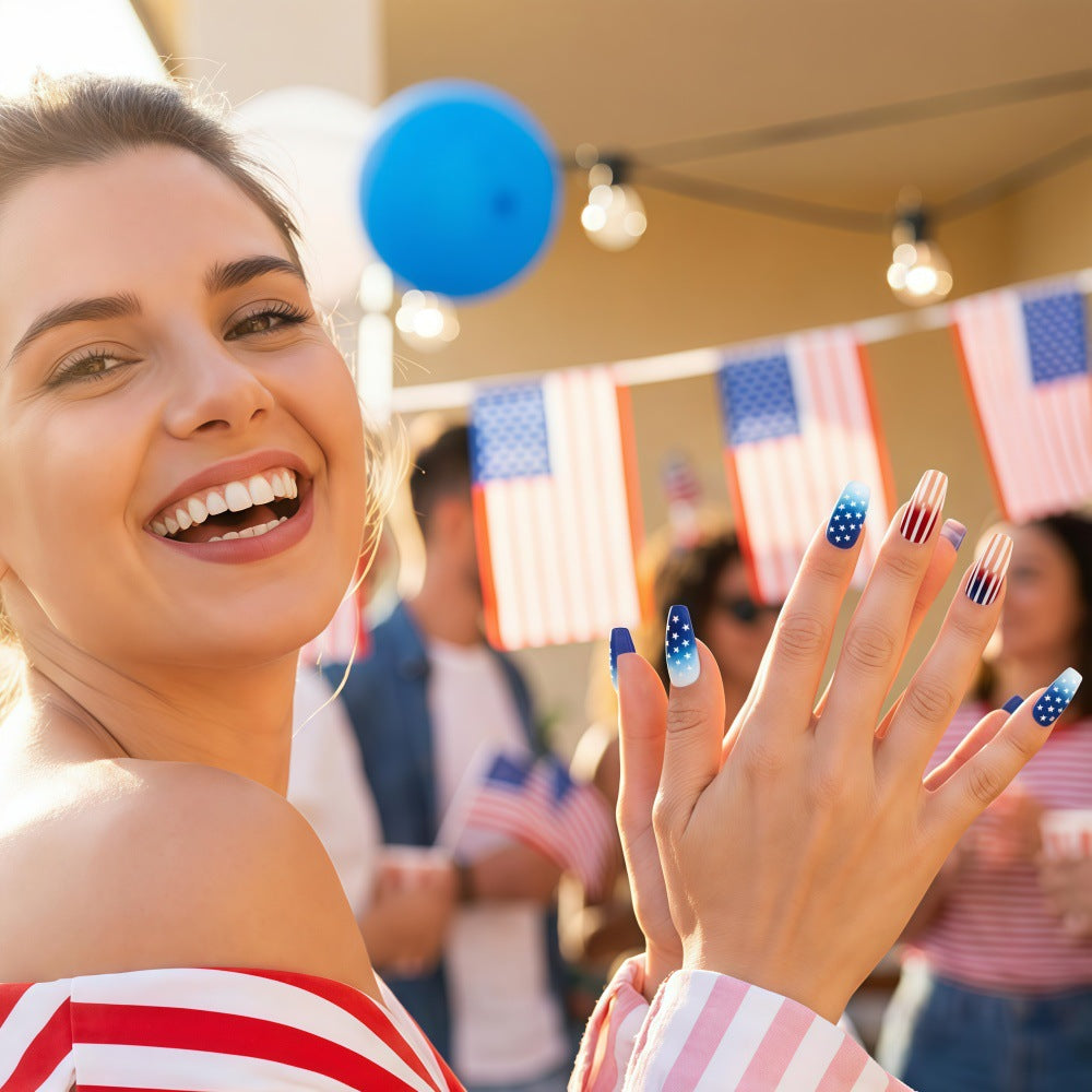Kunstnägel im patriotischen Design Brehn