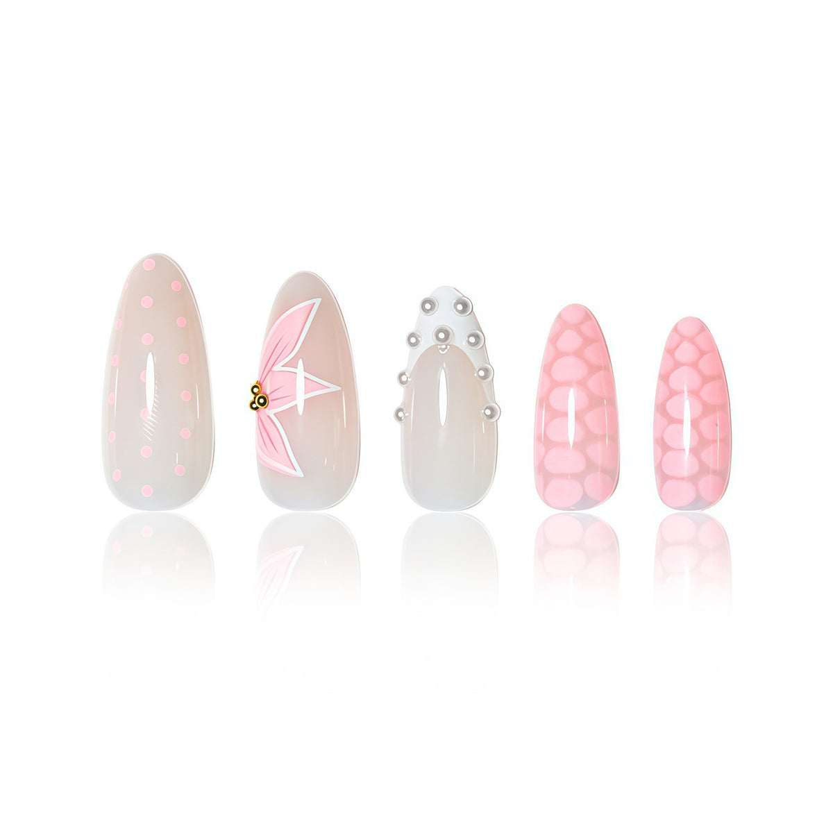 Elegante Blumenmuster Nagelwickel Brehn