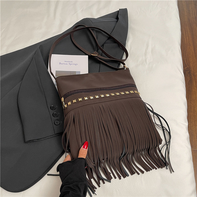 Stylische Fransen Crossbody Tasche Brehn
