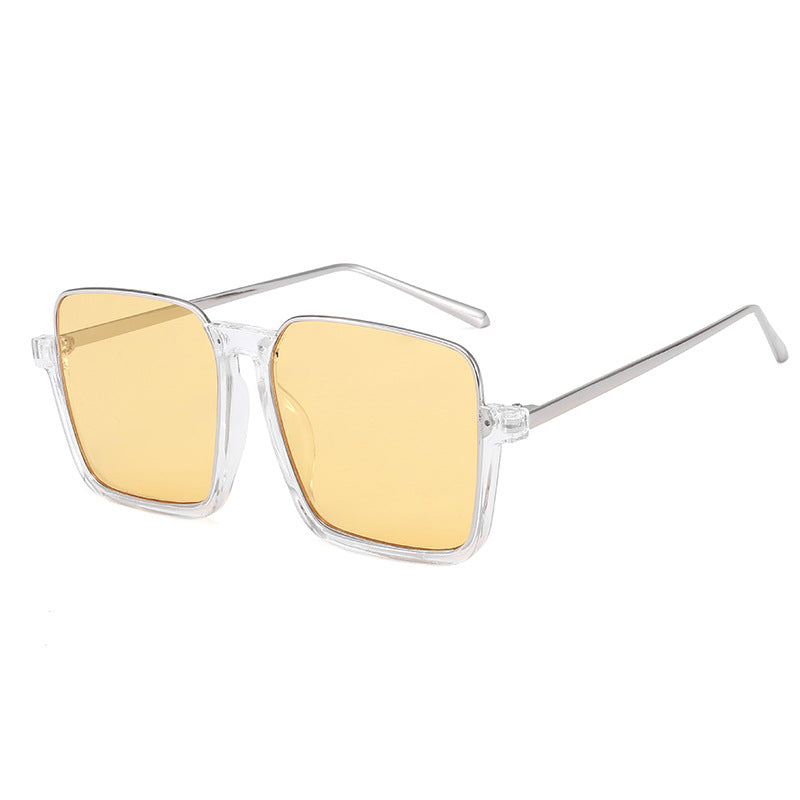 Damen quadratische Sonnenbrille mit transparentem Rahmen und polarisierenden Gläsern Brehn