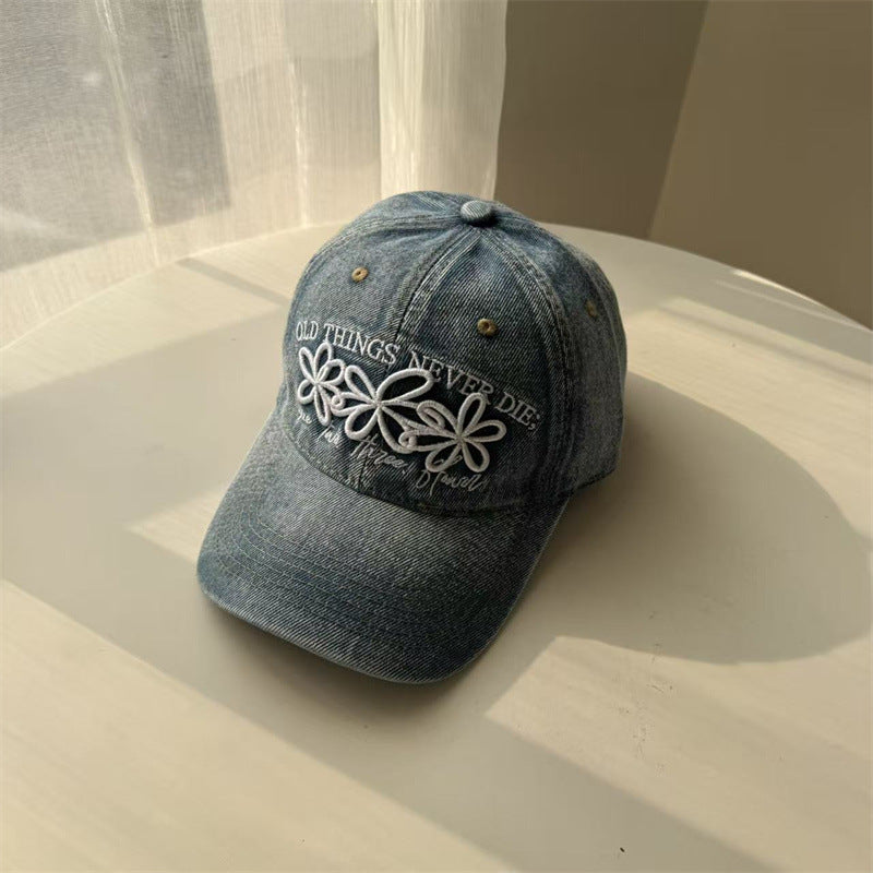 Damen Bestickte Blumen Baseballmütze Brehn 1783922211