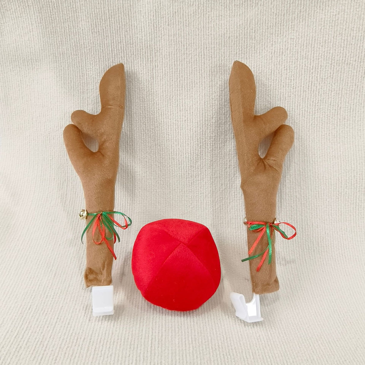 Lustige Weihnachts-Rentierhörner mit Ball