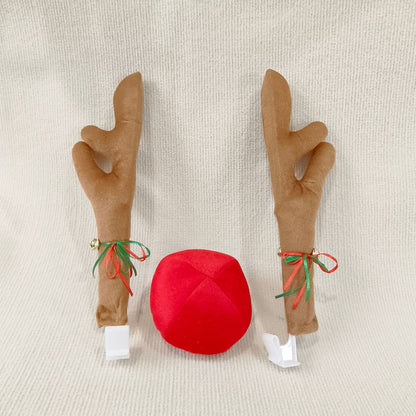 Lustige Weihnachts-Rentierhörner mit Ball