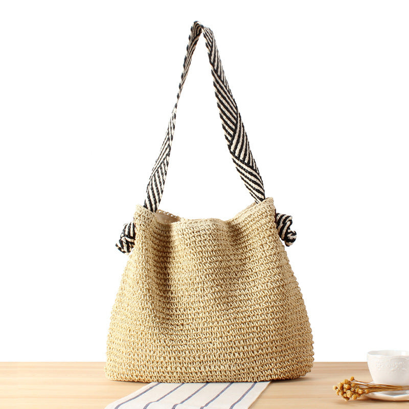 Boho-Style Shoppertasche Aus Natürlichem Geflecht Brehn