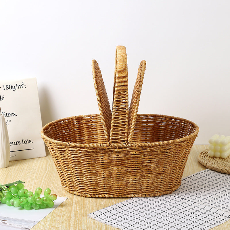 Damen geflochtener Picknickkorb Brehn