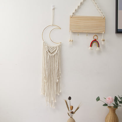 Macramé Mond Wandbehang Brehn