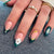 Elegante abstrakte florale Press-On-Nagelverlängerungen Brehn
