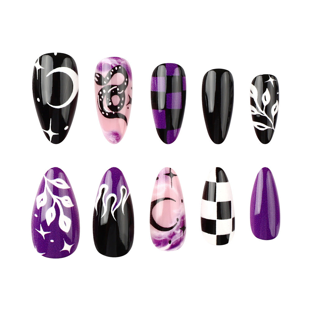 Künstlerische Schachbrett-Nagelkunst Brehn