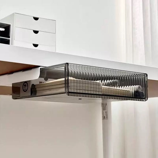 Aufbewahrungsbox mit herausziehbarer Schublade und platzsparendem Ordnungsfach